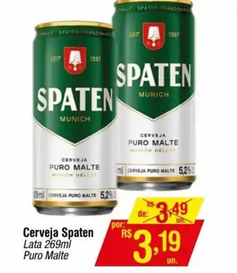 Fort Atacadista Cerveja Spaten Lata 269ml Puro Malte oferta