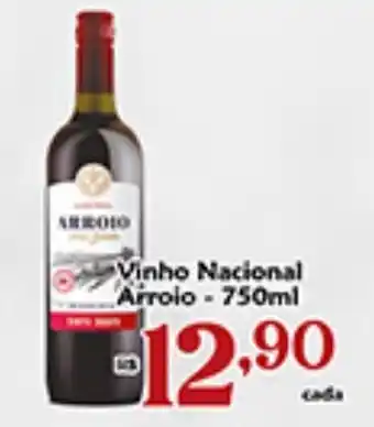 Shibata Supermercados Vinho Nacional Arroio - 750ml oferta