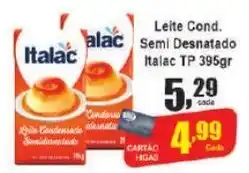Higa's Supermercado Leite Cond. Semi Desnatado Italac TP 395gr oferta