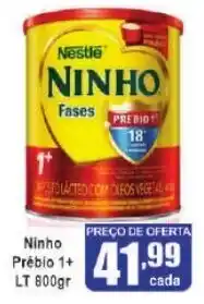 Higa's Supermercado Ninho Prébio 1+ LT 800gr oferta