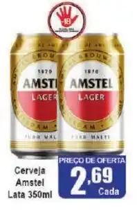 Higa's Supermercado Cerveja Amstel Lata 350ml oferta