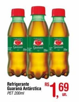 Fort Atacadista Refrigerante Guaraná Antárctica PET 200ml oferta