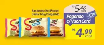 Fort Atacadista Sanduíche Hot Pocket Sadia 145g Congelado oferta