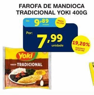 Roldão Farofa de mandioca tradicional yoki 400g oferta