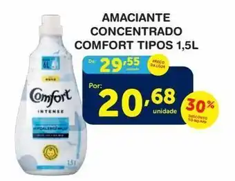 Roldão Amaciante concentrado comfort tipos 1,5l oferta