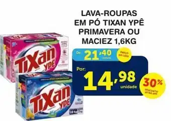 Roldão Lava roupas em pó tixan ypê 1,6kg oferta