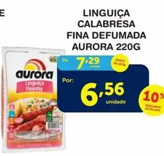 Roldão Linguiça calabresa fina defumada aurora 220g oferta