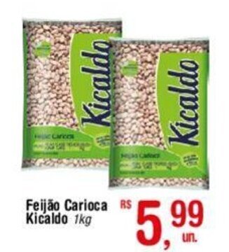 Fort Atacadista Feijão Carioca Kicaldo 1kg oferta