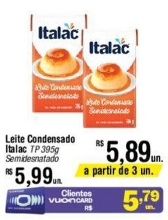 Fort Atacadista Leite Condensado Italac TP 395g Semidesnatado oferta