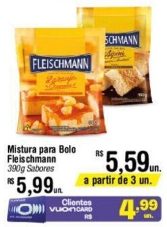 Fort Atacadista Mistura para Bolo Fleischmann 390g Sabores oferta