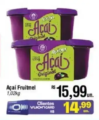 Fort Atacadista Açaí Fruitmel 1.02kg oferta