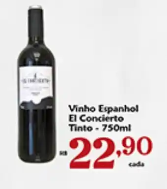 Shibata Supermercados Vinho Espanhol El Concierto Tinto - 750ml oferta