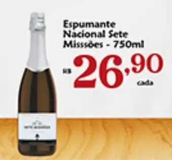 Shibata Supermercados Espumante Nacional Sete Misssões - 750ml oferta