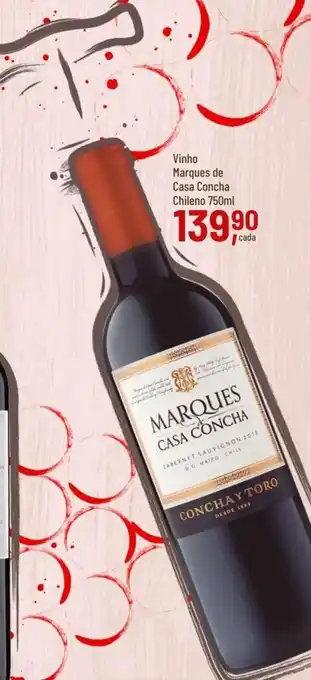 Supper Rissul Vinho Marques de Casa Concha Chileno 750ml oferta