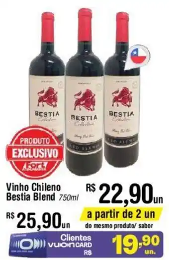 Fort Atacadista Vinho Chileno Bestia Blend 750ml oferta