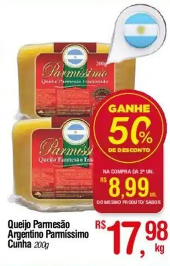 Fort Atacadista Queijo Parmesão Argentino Parmíssimo Cunha 200g oferta