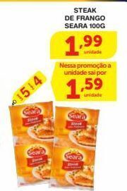Roldão Steak de frango seara 100g oferta