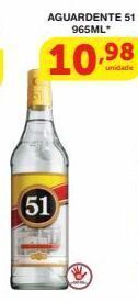 Roldão Aguardente 51 965ml* oferta