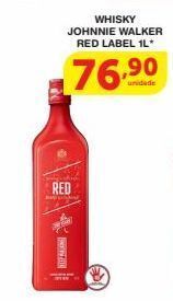 Whisky johnnie walker red label 1l*