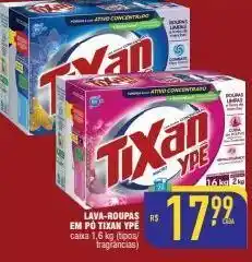 Mercantil Rodrigues Lava-roupas em pó tixan ypê caixa 1,6 kg (tipos/ fragrâncias) oferta