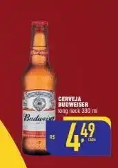Mercantil Rodrigues Cerveja budweiser long neck 330 ml oferta