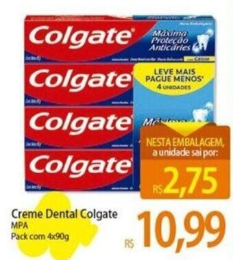 Atacadão Creme Dental Colgate MPA Pack com 4x90g oferta