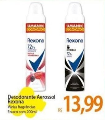 Atacadão Desodorante Aerossol Rexona Várias fragrâncias Frasco com 200ml oferta