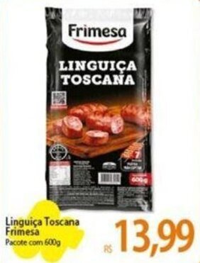 Atacadão Linguiça Toscana Frimesa Pacote com 600g oferta
