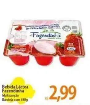 Atacadão Bebida Láctea Fazendinha Multiporção Bandeja com 540g oferta