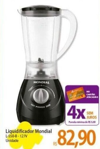 Atacadão Liquidificador Mondial L-550-B-127V Unidade oferta