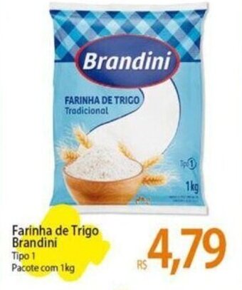 Atacadão Farinha de Trigo Brandini Tipo 1 Pacote com 1kg oferta