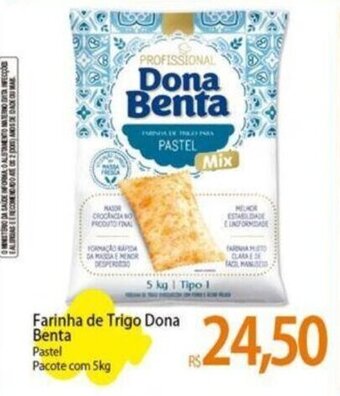 Atacadão Farinha de Trigo Dona Benta Pastel Pacote com 5kg oferta