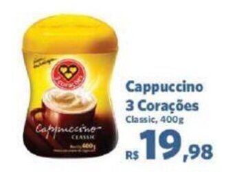 Sam's Club Cappuccino 3 Corações Classic, 400g oferta