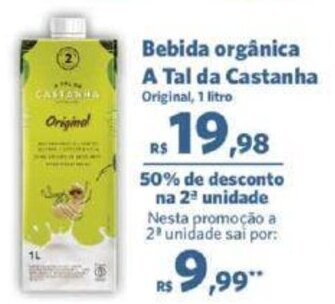 Sam's Club Bebida orgânica A Tal da Castanha Original, 1 litro oferta
