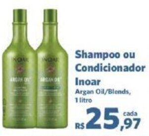 Sam's Club Shampoo ou Condicionador Inoar Argan Oil/Blends, 1 litro oferta