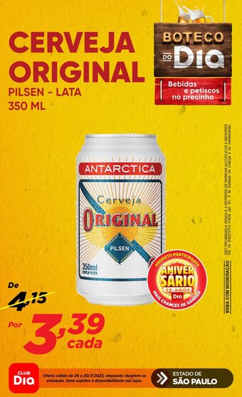 Dia CERVEJA ORIGINAL PILSEN - LATA 350 ML oferta