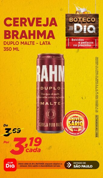 Dia CERVEJA BRAHMA DUPLO MALTE - LATA 350 ML oferta