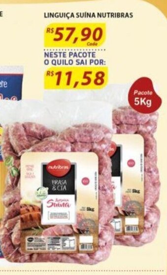 Assaí Atacadista Linguica Suina Nutribras 5kg oferta