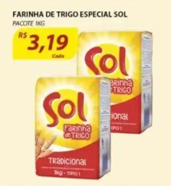 Assaí Atacadista Farinha de Trigo Especial Sol 1kg oferta