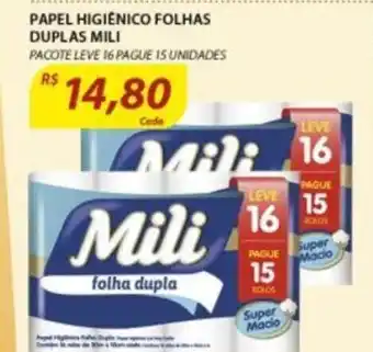 Assaí Atacadista Papel Higienico Folhas Duplas Mili oferta