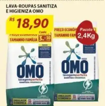 Assaí Atacadista Lava Roupas Sanitiza e Higieniza Omo 2.4kg oferta