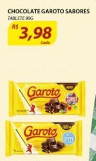 Assaí Atacadista Chocolate Garoto Sabores 90g oferta