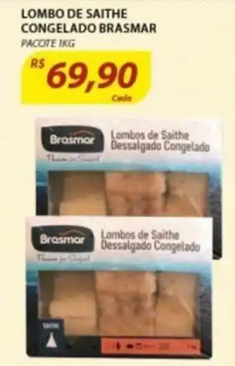 Assaí Atacadista Lombo de Saithe Congelado Brasmar 1kg oferta