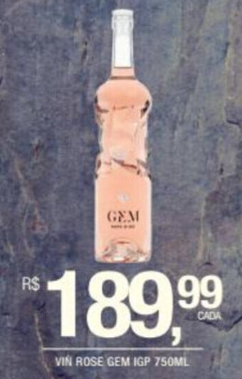 DB Supermercados Vin Rose Gem IGP 750ml oferta