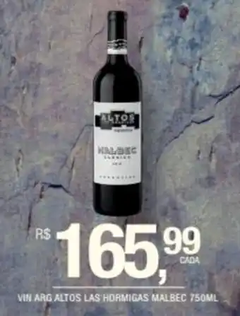 DB Supermercados Vin ARG Altos Las Hormigas Malbec 750ml oferta