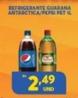 Atacadão Centro Sul Refrigerante Guarana Antarctica ou Pepsi Pet 1L oferta