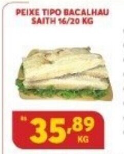 Atacadão Centro Sul Peixe Tipo Bacalhau Saith 16/20 1kg oferta