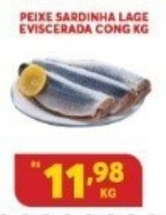 Atacadão Centro Sul Peixe Sardinha Lage Eviscerada cong 1kg oferta