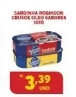 Atacadão Centro Sul Sardinha Robinson Crusoe Oleo Sabores 125g oferta