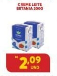 Atacadão Centro Sul Creme Leite Betania 200g oferta